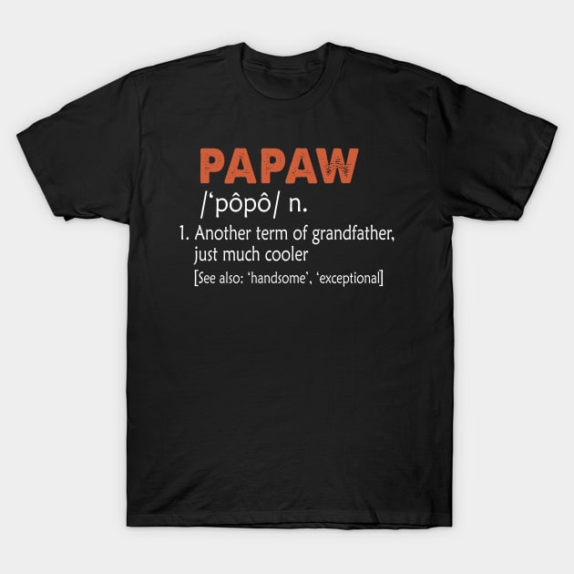 Papaw Like a Grandfather But So Much Cooler Definition Xmas T-Shirt by julibirgit